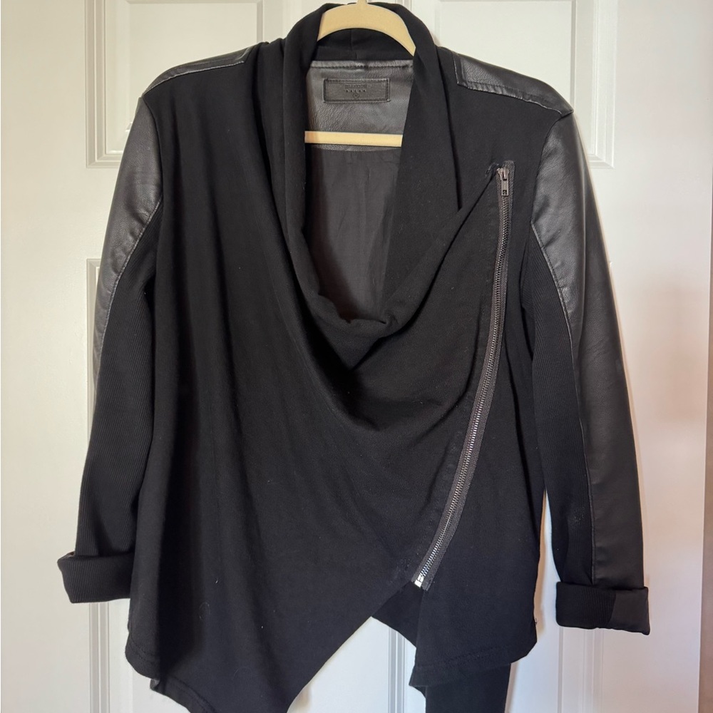 Blank NYC Black Asymmetrical Leather Jacket